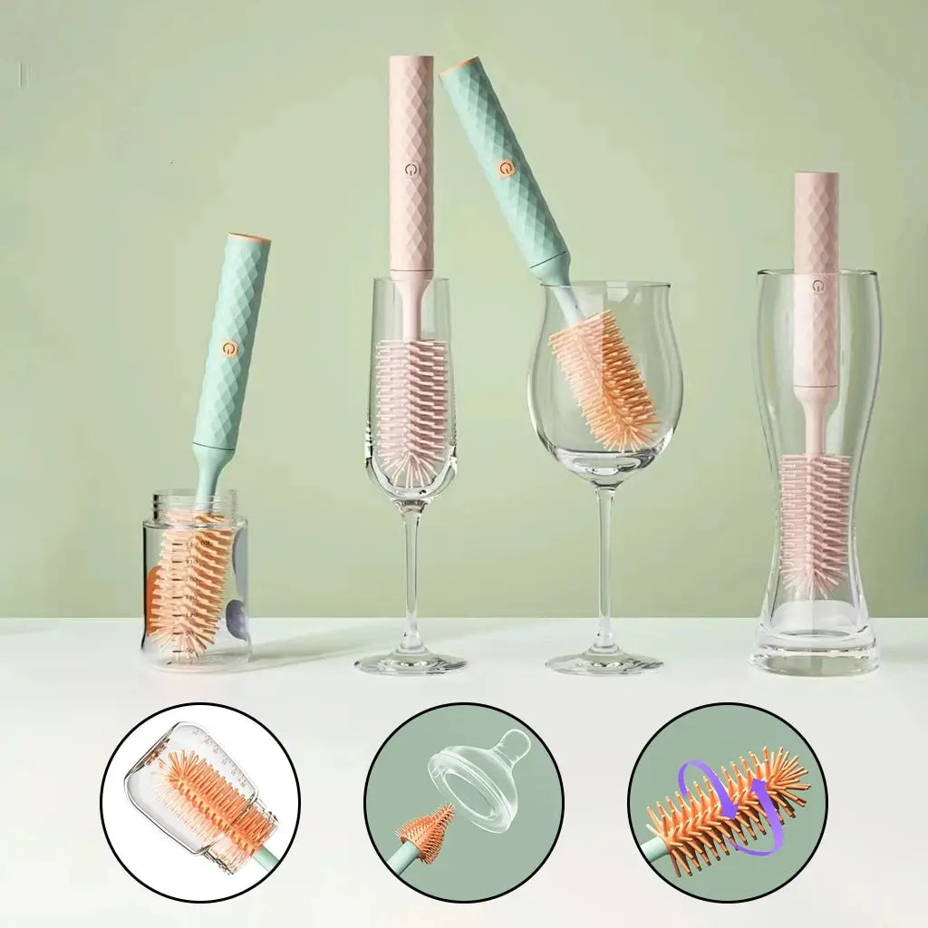 3-in-1 Electric Bottle Cleaning Brush Set