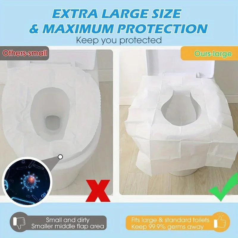 Disposable Toilet Seat Covers – Travel-Friendly, Flushable & Biodegradable Pads for Public Restrooms