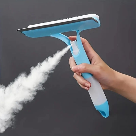 3-in-1 Glass & Mirror Cleaner with Spray and Scraper