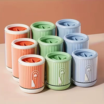 Reusable Portable PP Pet Paw Cleaner Cup Non-Toxic Soft Brush Eco-Friendly Handheld Massage Easy Clean Dogs Pet Grooming