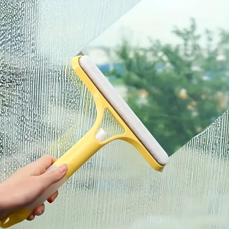 3-in-1 Glass & Mirror Cleaner with Spray and Scraper