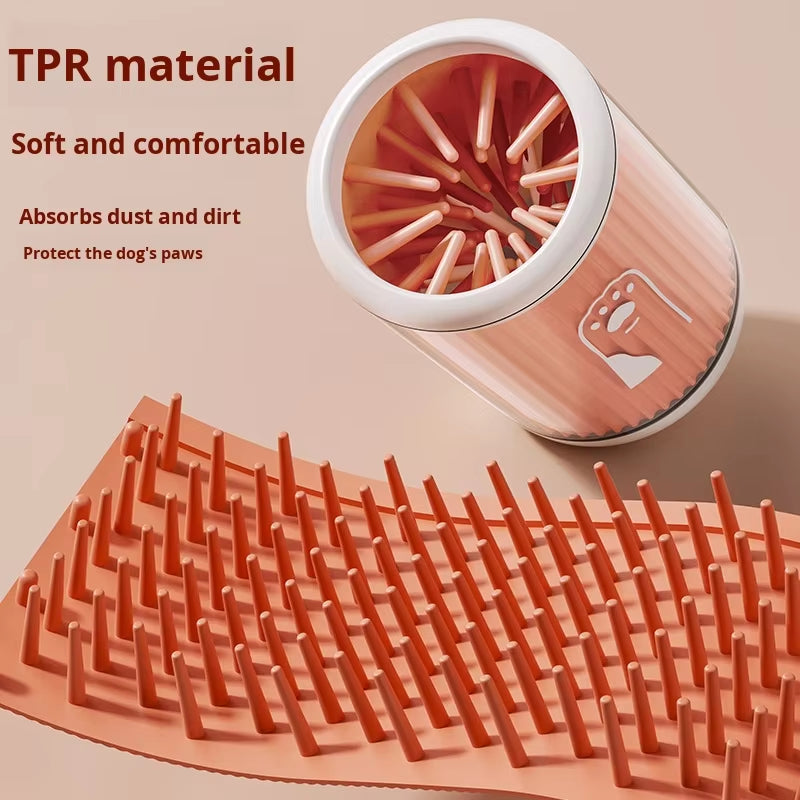 Reusable Portable PP Pet Paw Cleaner Cup Non-Toxic Soft Brush Eco-Friendly Handheld Massage Easy Clean Dogs Pet Grooming