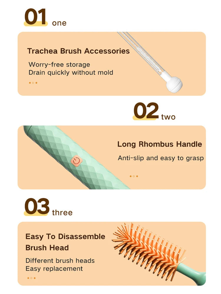 3-in-1 Electric Bottle Cleaning Brush Set
