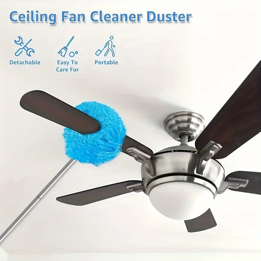 Ceiling Fan Duster with Extension Pole – Easy Dust Removal Tool for High Surfaces