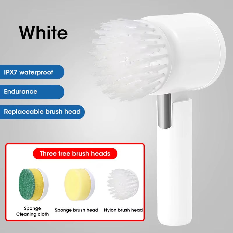 Cordless Electric Scrubber – Powerful Cleaning Brush with Replaceable Heads