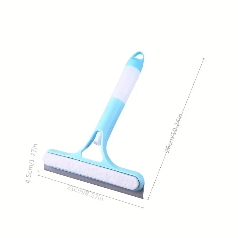 3-in-1 Glass & Mirror Cleaner with Spray and Scraper