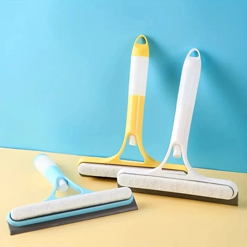 3-in-1 Glass & Mirror Cleaner with Spray and Scraper